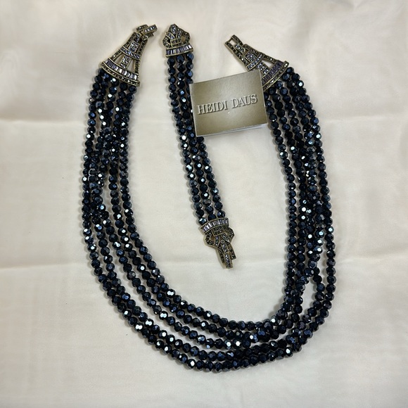 Heidi Daus beaded faceted necklace & bracelet set 2pc - Picture 2 of 12